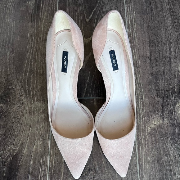 Mango pale pink suede stiletto heels - Picture 6 of 6